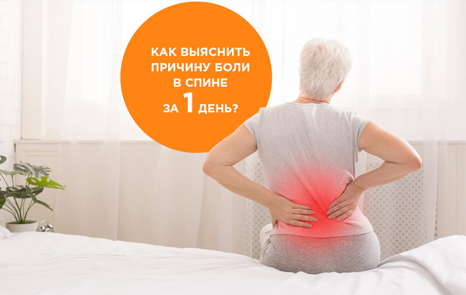 Как выяснить причину боли в спине за 1 день?
