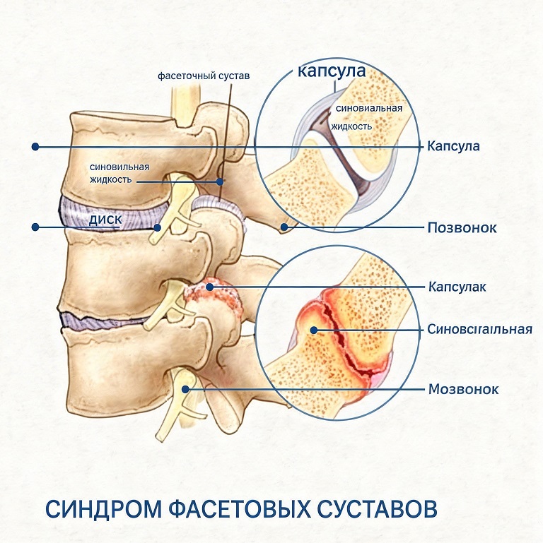 Фасеточный синдром поясничного отдела Фасеточный синдром поясничного отдела