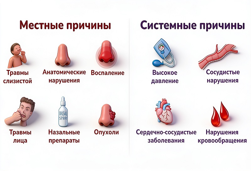Причины нововых кровотечений